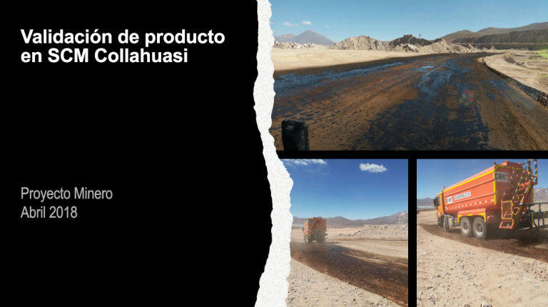 Validación de  producto en SCM Collahuasi